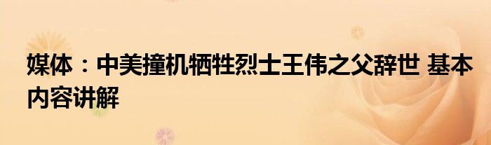 中美撞機犧牲烈士王偉之父辭世 話題登上了各大平臺的熱搜榜